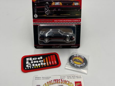 2023 Hot Wheels 1993 Ford Mustang Cobra R Club Car W Patch and Pin Online now