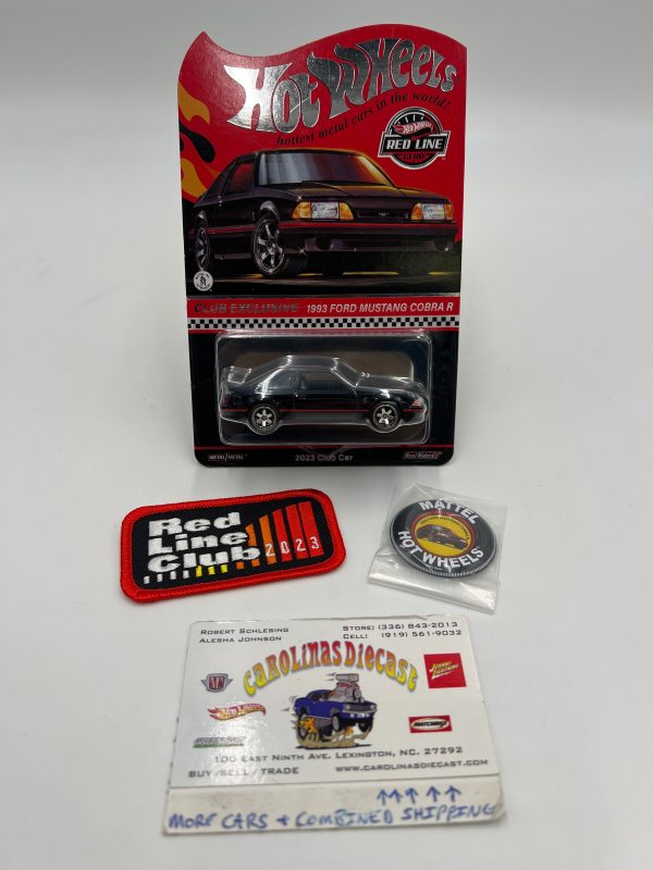 2023 Hot Wheels 1993 Ford Mustang Cobra R Club Car W Patch and Pin Online now