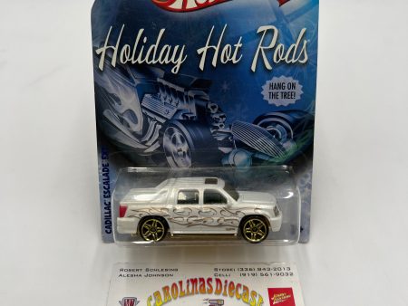 2010 Hot Wheels Holiday Hot Rods Cadillac Escalade EXT White 161K For Cheap