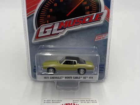 Greenlight GL Muscle Series 22 1971 Chevrolet Monte Carlo SS 454 Green 178E For Cheap