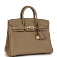 Hermes Birkin 25 Beige Marfa Togo Gold Hardware For Discount