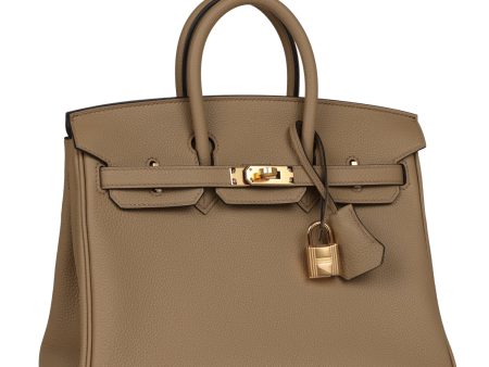 Hermes Birkin 25 Beige Marfa Togo Gold Hardware For Discount