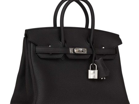 Hermes Birkin 25 Black Togo Palladium Hardware Supply