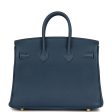 Hermes Birkin 25 Bleu De Prusse Togo Gold Hardware on Sale